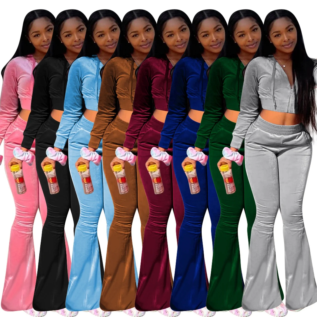 2021 Custom Sexy Fall Women Clothing Hoodie Set Women Korean Velvet Hooded Wide Leg Pants Ladies Suit Women Two Piece Pants Set
2021 Custom Sexy Fall Women Clothing Hoodie Set Women Korean Velvet Hooded Wide Leg Pants Ladies Suit Women Two Piece Pants Set