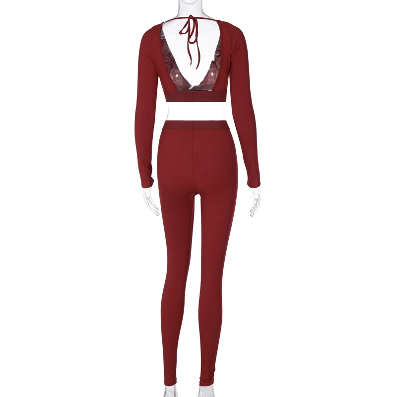 New arrival Female solid-color V-neck cropped top and slacks yoga two piece summer set women clothing
New arrival Female solid-color V-neck cropped top and slacks yoga two piece summer set women clothing