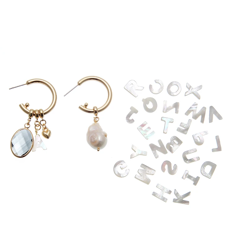 2022 Trendy 18K Real Gold Plated 26 Alphabet Charm Letter Shell Hoop Baroque Pearl Drop Earrings For Women, Picture
2022 Trendy 18K Real Gold Plated 26 Alphabet Charm Letter Shell Hoop Baroque Pearl Drop Earrings For Women, Picture