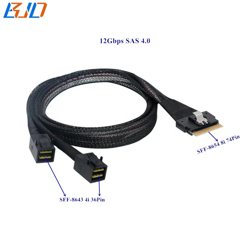 SFF-8654 8i SAS 4.0 74Pin to Dual 2 Mini SAS SFF-8643 4i Hard Disk Drive Data Cable 12Gbps 0.5M 0.8M Stock Product
SFF-8654 8i SAS 4.0 74Pin to Dual 2 Mini SAS SFF-8643 4i Hard Disk Drive Data Cable 12Gbps 0.5M 0.8M Stock Product