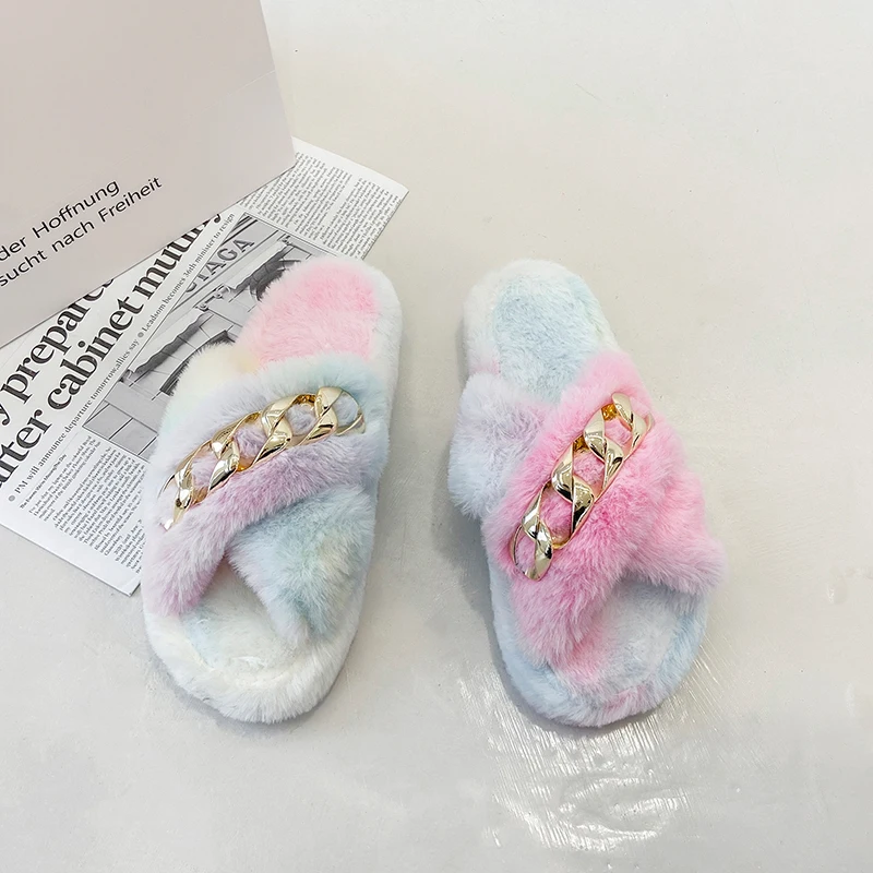 Fashion Women Faux Fur Slides Cross Fuzzy Slippers For Women Winter House Slippers, Red,blue ,green ,orange ,brown
Fashion Women Faux Fur Slides Cross Fuzzy Slippers For Women Winter House Slippers, Red,blue ,green ,orange ,brown