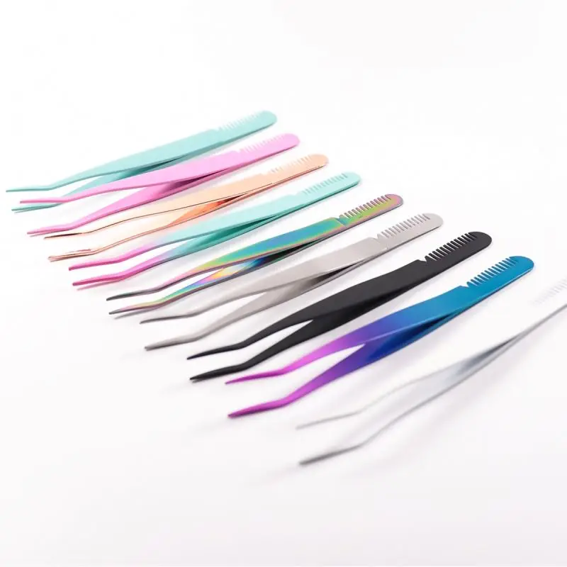Customized personalized eyelashes tool colorful high quality slanted black eyebrow tweezers with comb
Customized personalized eyelashes tool colorful high quality slanted black eyebrow tweezers with comb