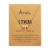 Promotional 12 horoscope alloy card necklace Simple classic pendant lock chain Necklace
Promotional 12 horoscope alloy card necklace Simple classic pendant lock chain Necklace
