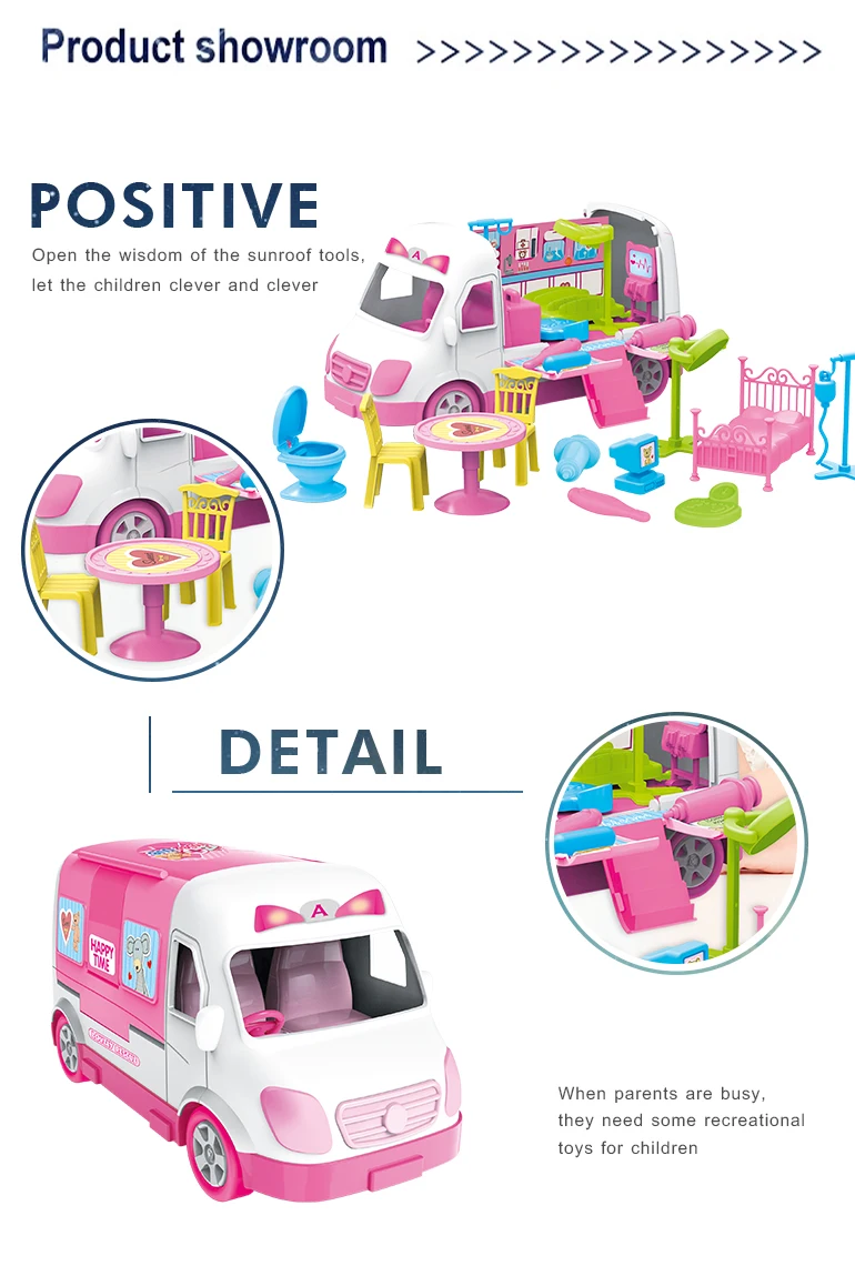 Educational kids house car kit pretend doctor game set plastic medical toys