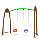 YL-QQ015 Galvanized Pipe Double Seat Chain Connect Children Outdoor Garden Baby Swing Chair