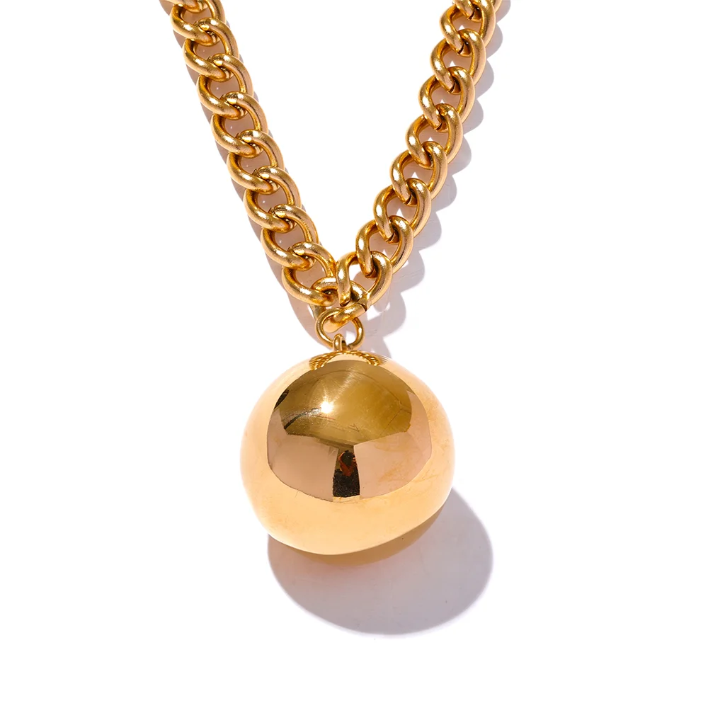 JINYOU 2754 Stainless Steel Round Bead Ball Smooth Pendant Necklace High Quality Polished Waterproof Metal Personalized Jewelry
JINYOU 2754 Stainless Steel Round Bead Ball Smooth Pendant Necklace High Quality Polished Waterproof Metal Personalized Jewelry