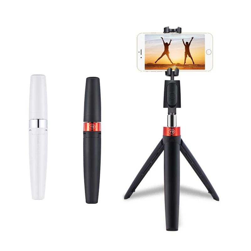 Wholesale Y9 All In 1 Extendable Tripod Mini Selfie Stick Lipstick With Wireless Remote Shutter And Tripod For Mobile, Black (support customized colors)
Wholesale Y9 All In 1 Extendable Tripod Mini Selfie Stick Lipstick With Wireless Remote Shutter And Tripod For Mobile, Black (support customized colors)
