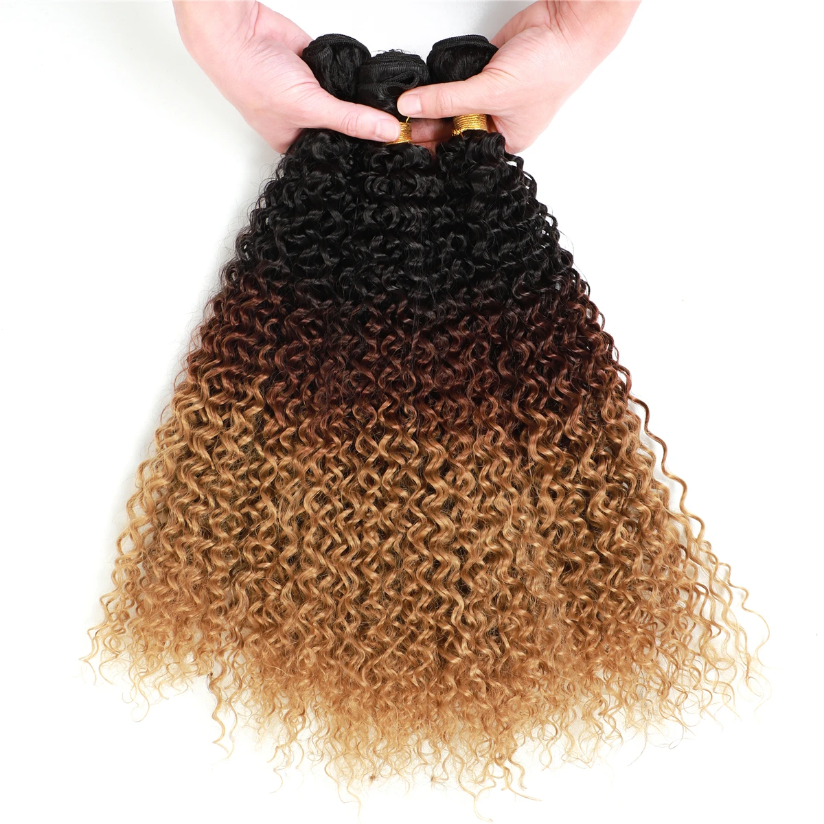Afro Kinky Curly Synthetic Hair Extensions Ombre Color #T1b/4/27 High Temperature Fiber Hair Machine Double Weft 14"-26" 100g/pc
Afro Kinky Curly Synthetic Hair Extensions Ombre Color #T1b/4/27 High Temperature Fiber Hair Machine Double Weft 14"-26" 100g/pc