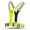 LED Cycling High Visibility Outdoor Safety Adjustable Elastic Reflective Vest Clothing