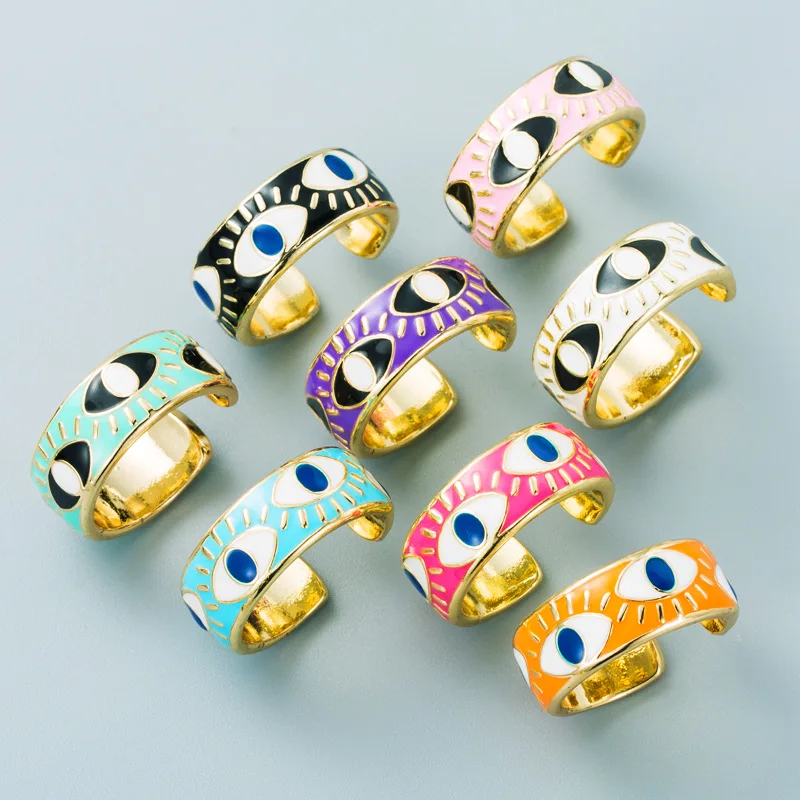 Beautiful Colorful Enamel Evil Eyes Rings Open Enamel Devil Eye Stacking Rings For Boys Girls
Beautiful Colorful Enamel Evil Eyes Rings Open Enamel Devil Eye Stacking Rings For Boys Girls