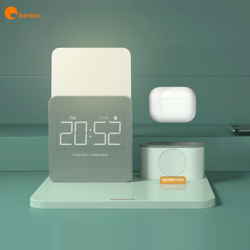 8 in 1 Alarm clock Wireless charger Adjustable Home Night Light LED digital Display Fast Qi Wireless Charger lamp
8 in 1 Alarm clock Wireless charger Adjustable Home Night Light LED digital Display Fast Qi Wireless Charger lamp