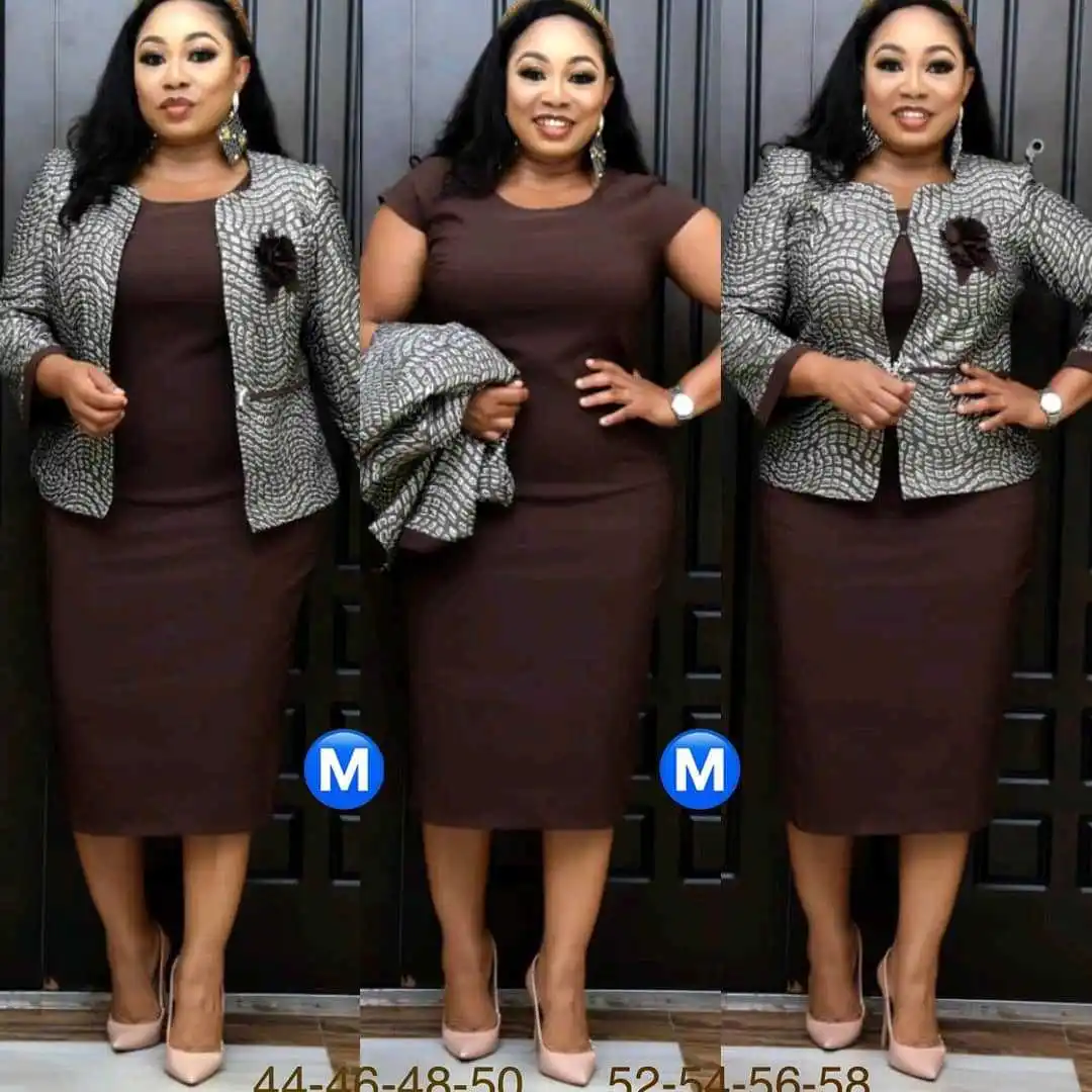 African Two-piece dress mid-length mesh cardigan solid color loose plus size women party dresses, As showed
African Two-piece dress mid-length mesh cardigan solid color loose plus size women party dresses, As showed