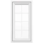 aluminum 4 panels casement window with roller shutter inside the glass