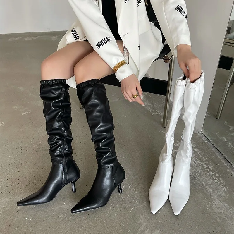 Women Side Zipper Pointed Toe Martin Boots Pu Leather Under Knee Length Boots Shoes, Multi colors 
Women Side Zipper Pointed Toe Martin Boots Pu Leather Under Knee Length Boots Shoes, Multi colors