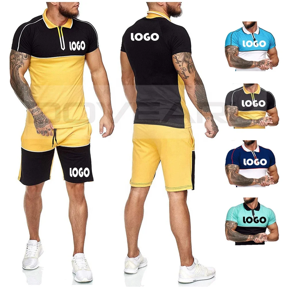 Wholesale Men T-shirt+Short 2 Piece Pants Bike Patchwork Color Casual Summer Fitness Suit Set For Male 
Wholesale Men T-shirt+Short 2 Piece Pants Bike Patchwork Color Casual Summer Fitness Suit Set For Male