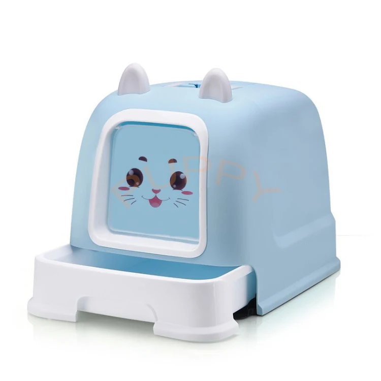 Cat Clean Up Products Plastic Large Space Cat Toilet Box Cat Litter Box Sandbox, Blue, pink
Cat Clean Up Products Plastic Large Space Cat Toilet Box Cat Litter Box Sandbox, Blue, pink
