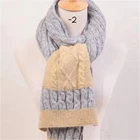 custom mixed colorful gradient striped knitted winter warm woman scarf