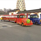 real small backyard electric road amusement passenger sightseeing tour Train ride