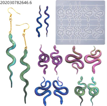 LOVE'N diy resin crystal drip rubber snake head snake earrings earrings keychain mirror silicone mold LV486S
LOVE'N diy resin crystal drip rubber snake head snake earrings earrings keychain mirror silicone mold LV486S