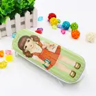 Hot sale high quality metal tin cute pattern pencil case with double zipper