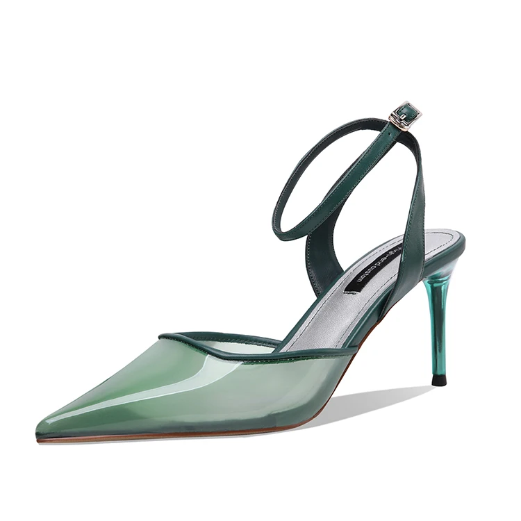 Stiletto pvc clear transparent ankle strap party green wedding party pointed shoes sandals for women and ladies, Black, green
Stiletto pvc clear transparent ankle strap party green wedding party pointed shoes sandals for women and ladies, Black, green