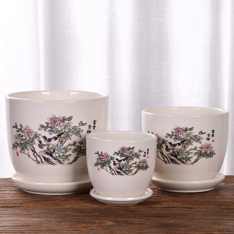 white outdoor plant container cheap ceramic breakable big flower pots, White ,colorful
white outdoor plant container cheap ceramic breakable big flower pots, White ,colorful