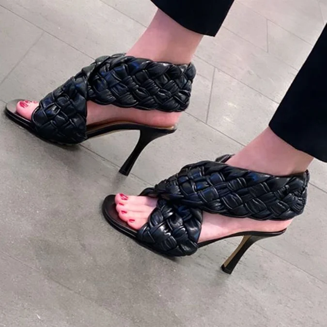 New Fashion Trend Braiding Design Sandals High Heel Square Open Toe Women Dress Shoes Summer Casual Slides Shoes, Black,white,blue,khaki
New Fashion Trend Braiding Design Sandals High Heel Square Open Toe Women Dress Shoes Summer Casual Slides Shoes, Black,white,blue,khaki