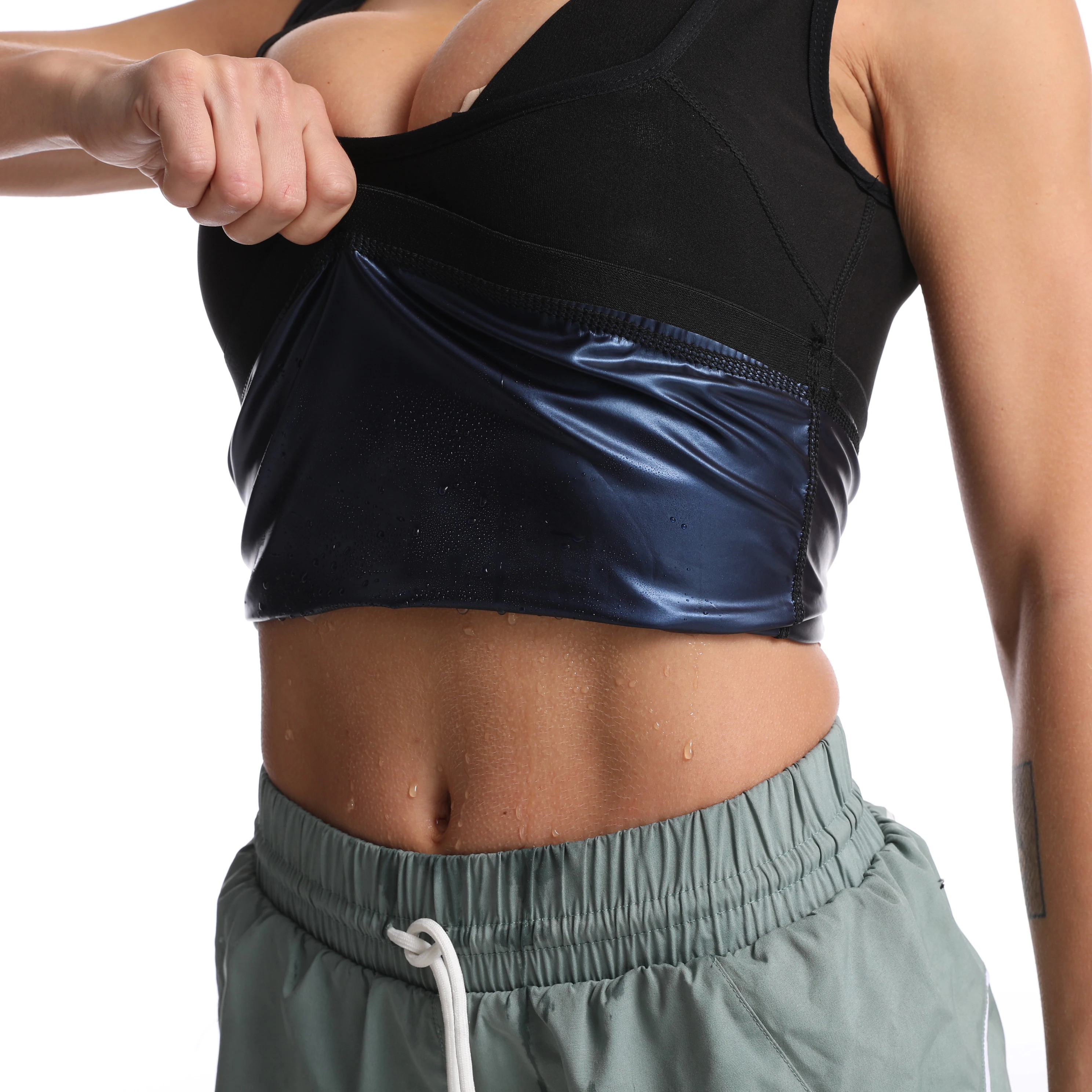 Women Shaper Body Building Coat U-shaped Super Sweat Fat Burner Slimming Sweat Sauna Vest, Black
Women Shaper Body Building Coat U-shaped Super Sweat Fat Burner Slimming Sweat Sauna Vest, Black