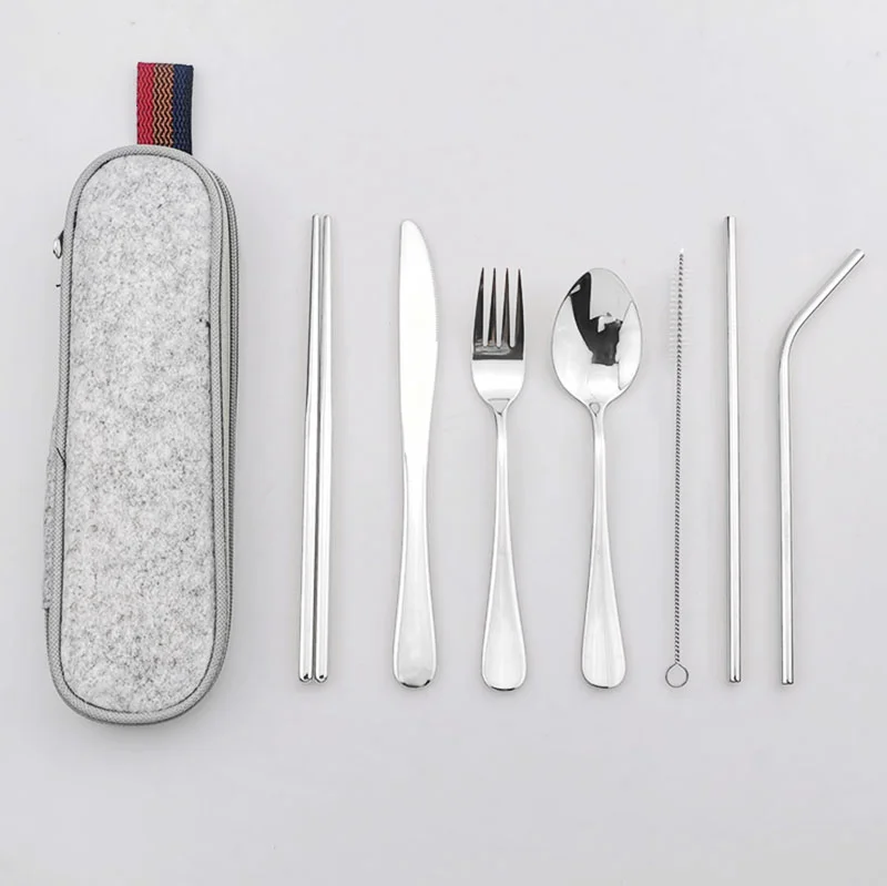 Reusable Travel Camping Silverware with Metal Straw Spoon Fork Chopsticks and Portable Case Flatware Set, 7 colors available
Reusable Travel Camping Silverware with Metal Straw Spoon Fork Chopsticks and Portable Case Flatware Set, 7 colors available