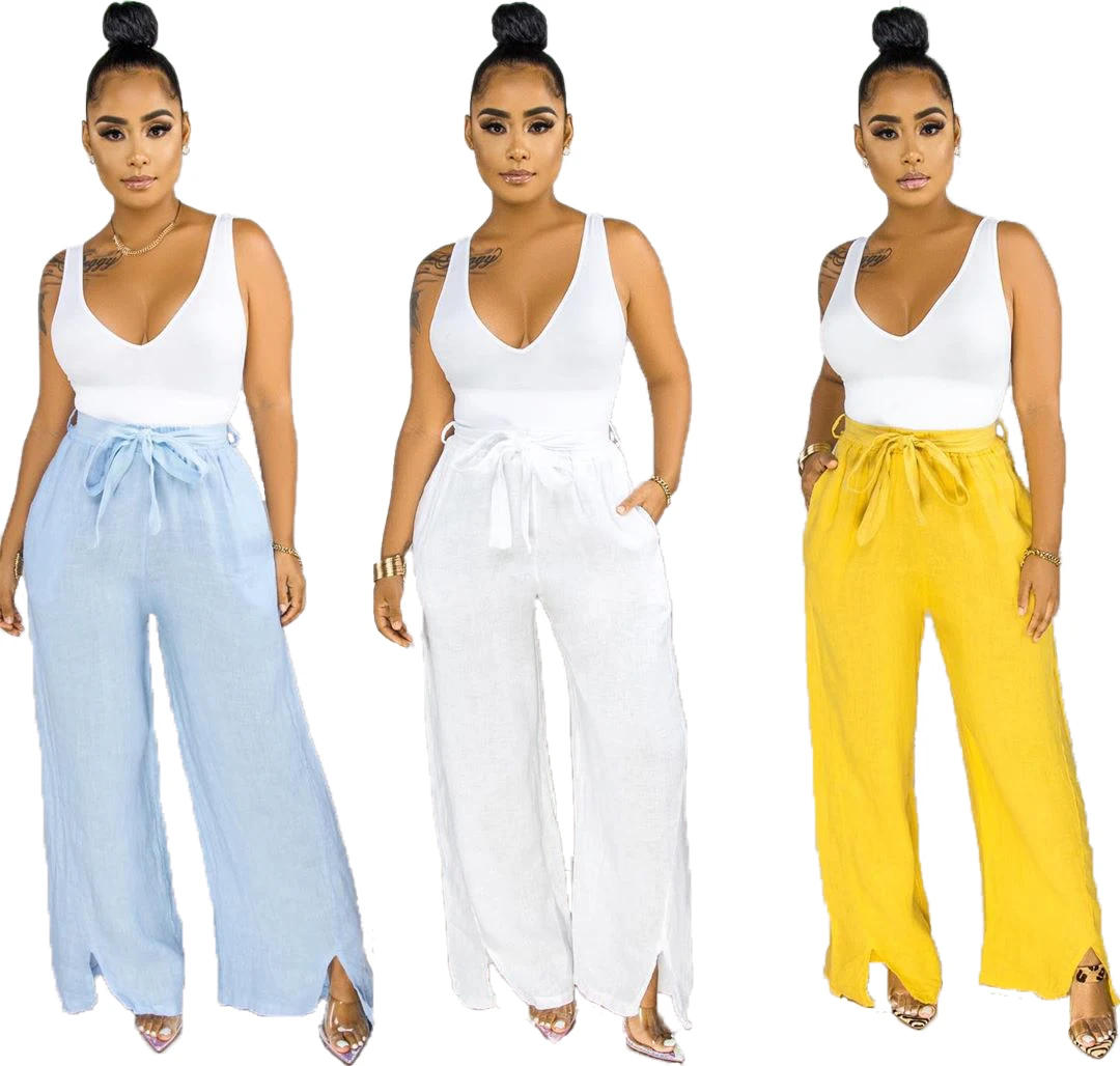 L099 Autumn new women's high waist straight tube fashion versatile casual trend comfortable loose split drawstring pants
L099 Autumn new women's high waist straight tube fashion versatile casual trend comfortable loose split drawstring pants