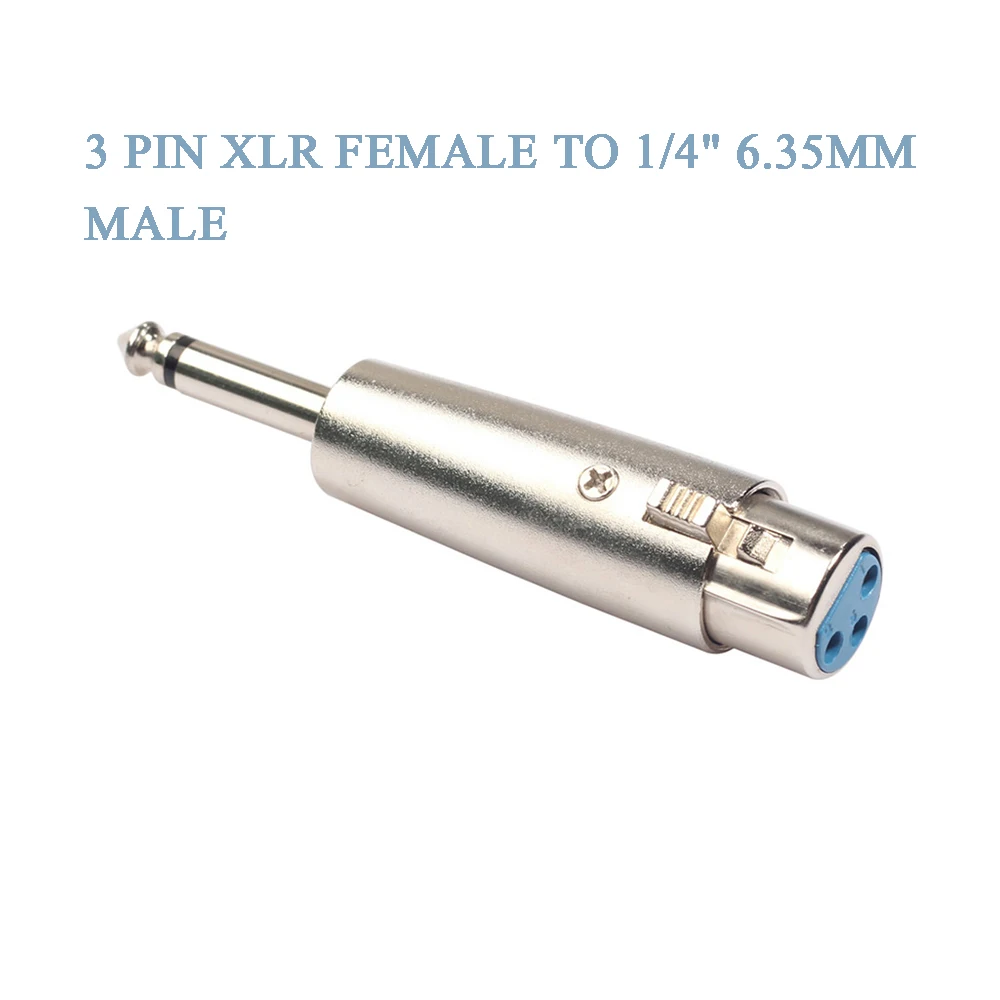 New 3pin Xlr Female Jack To 1 4 6 35mm Male Plug Stereo Microphone