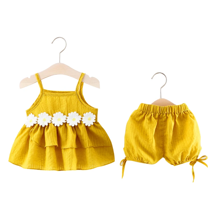 Huzhou summer fashion animal Chrysanthemum girls strapped skirt baby clothes wholesale price toddler cute baby clothes set girl, Blue yellow
Huzhou summer fashion animal Chrysanthemum girls strapped skirt baby clothes wholesale price toddler cute baby clothes set girl, Blue yellow