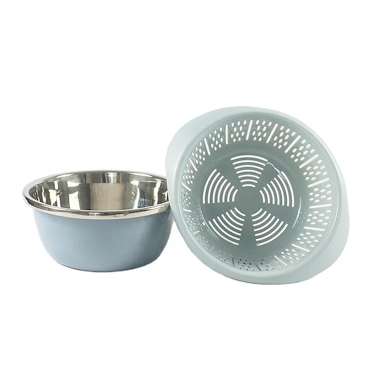 Stainless Steel Mixing Washing Bowl Strainer Set 2pcs In One Plastic PP Fruit Bowl Colander Multi Purpose Basket Bowl
Stainless Steel Mixing Washing Bowl Strainer Set 2pcs In One Plastic PP Fruit Bowl Colander Multi Purpose Basket Bowl