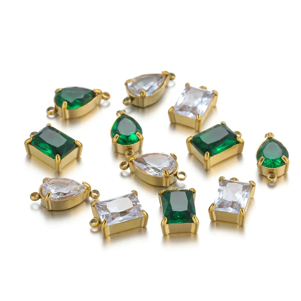 5Pcs Fashion Stainless Steel Quadrate Drop-Shaped Zircon Charms Pendants for DIY Jewelry Making Supplies Wholesale
5Pcs Fashion Stainless Steel Quadrate Drop-Shaped Zircon Charms Pendants for DIY Jewelry Making Supplies Wholesale