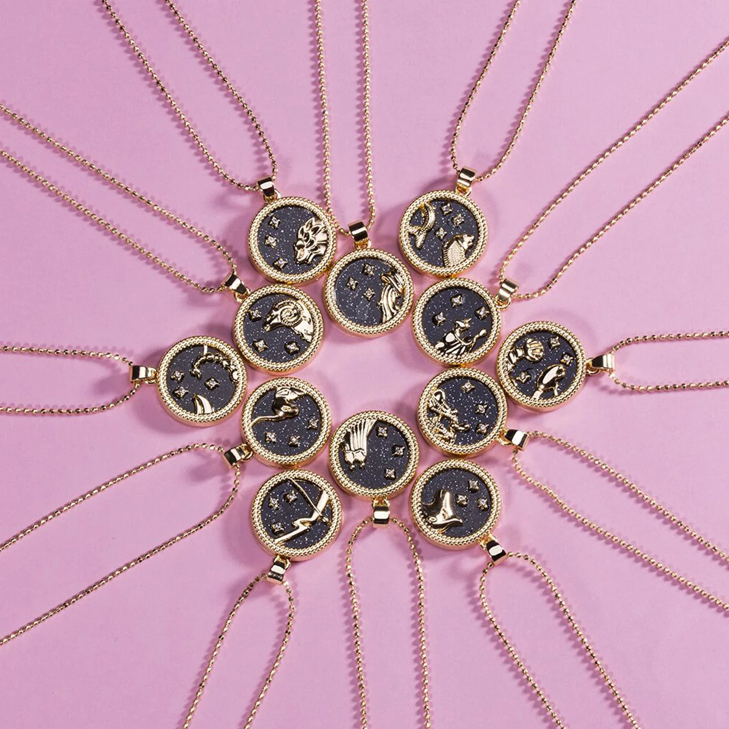 Fashion Gift Wish Card Gold Plated Rose Gold Round Alloy Jewelry Necklace For Women 12 Zodiac Pendants For Necklace, As picture
Fashion Gift Wish Card Gold Plated Rose Gold Round Alloy Jewelry Necklace For Women 12 Zodiac Pendants For Necklace, As picture