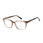 China factory wholesale square acetate transparent buffalo horn eyewear glasses frame