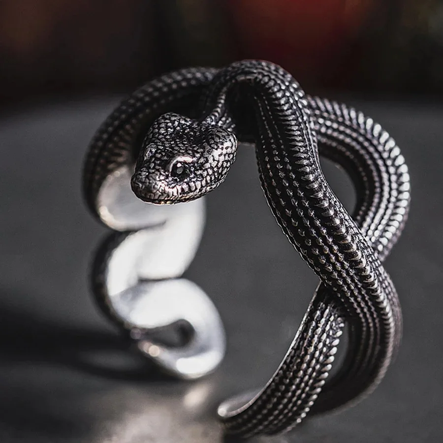 New Fashion Punk 3D Snake Bronze Ring Chinese Zodiac Snake Handmade Retro Men's Ring
New Fashion Punk 3D Snake Bronze Ring Chinese Zodiac Snake Handmade Retro Men's Ring
