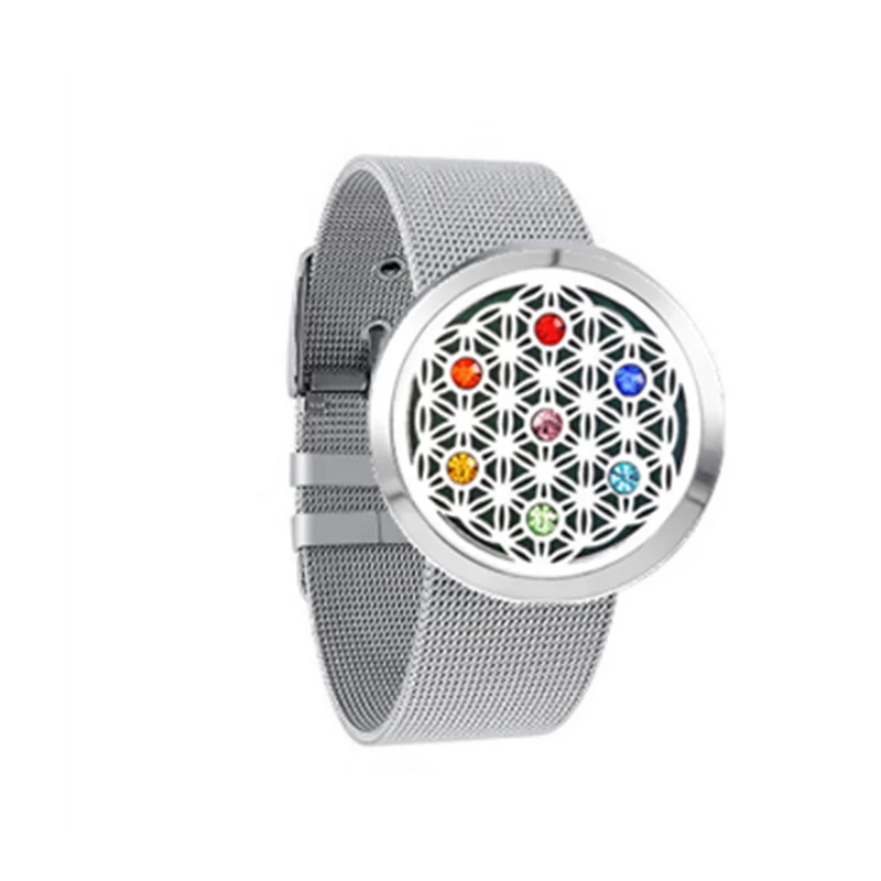 Bomei Jewelry Stainless Steel Flower Of Life Colorful Crystal Aromatherapy Essential Oil Diffuser Adjustable Bracelets With Band
Bomei Jewelry Stainless Steel Flower Of Life Colorful Crystal Aromatherapy Essential Oil Diffuser Adjustable Bracelets With Band
