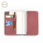 Promotion solid color durable goals refillable leather journal