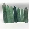 Wholesale natural crystal crafts green water wafer point healing green small crystal point