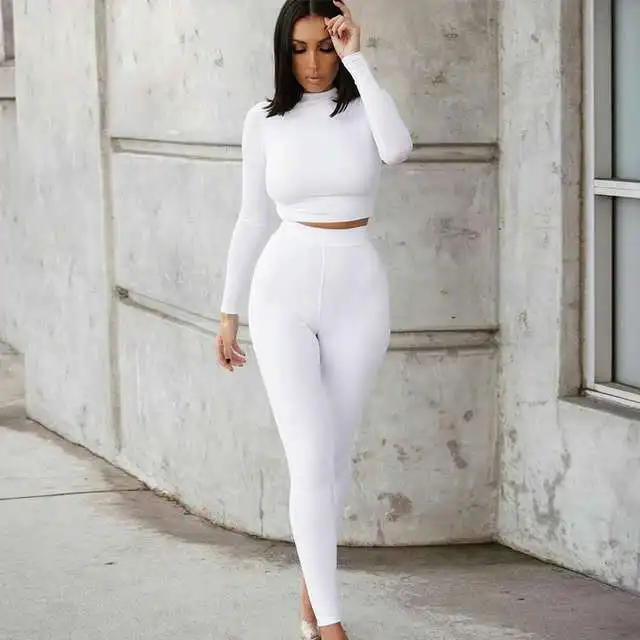 fashion tracksuit women turtleneck full sleeve crop top leggings matching stretchy sport fitness casual outfits two piece sets, Customized color
fashion tracksuit women turtleneck full sleeve crop top leggings matching stretchy sport fitness casual outfits two piece sets, Customized color