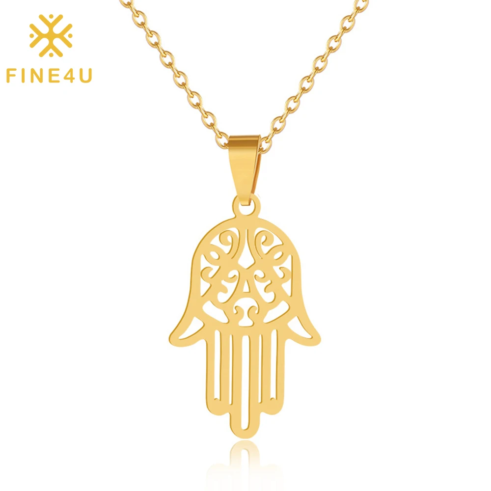 Muslim Islam Religious Stainless Steel Jewelry Stainless Steel Gold Plated Fatima Hamsa Necklace Pendant
Muslim Islam Religious Stainless Steel Jewelry Stainless Steel Gold Plated Fatima Hamsa Necklace Pendant