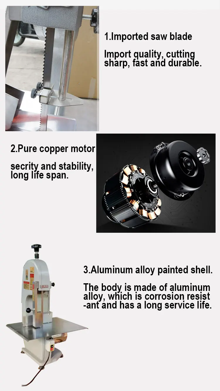 Factory Price Meat Bone Saw Machine Professional Cutting Frozen Meat Electric Butchers Bone Saw Machine Chicken Cutter manufacture