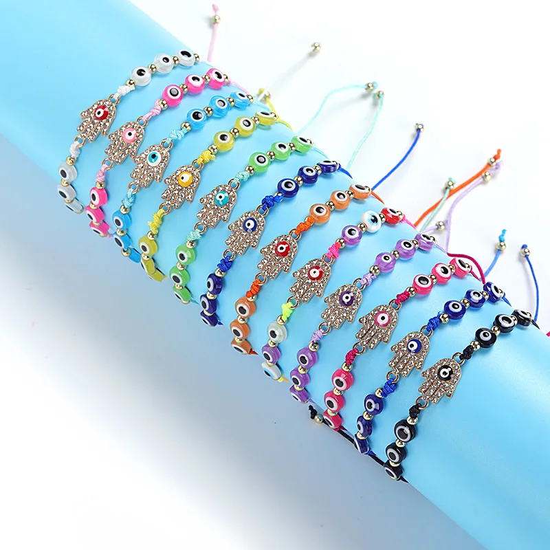 12pcs turkey evil eye beads bracelets jewelry set handmade adjustable rope braided bracelets for women
12pcs turkey evil eye beads bracelets jewelry set handmade adjustable rope braided bracelets for women