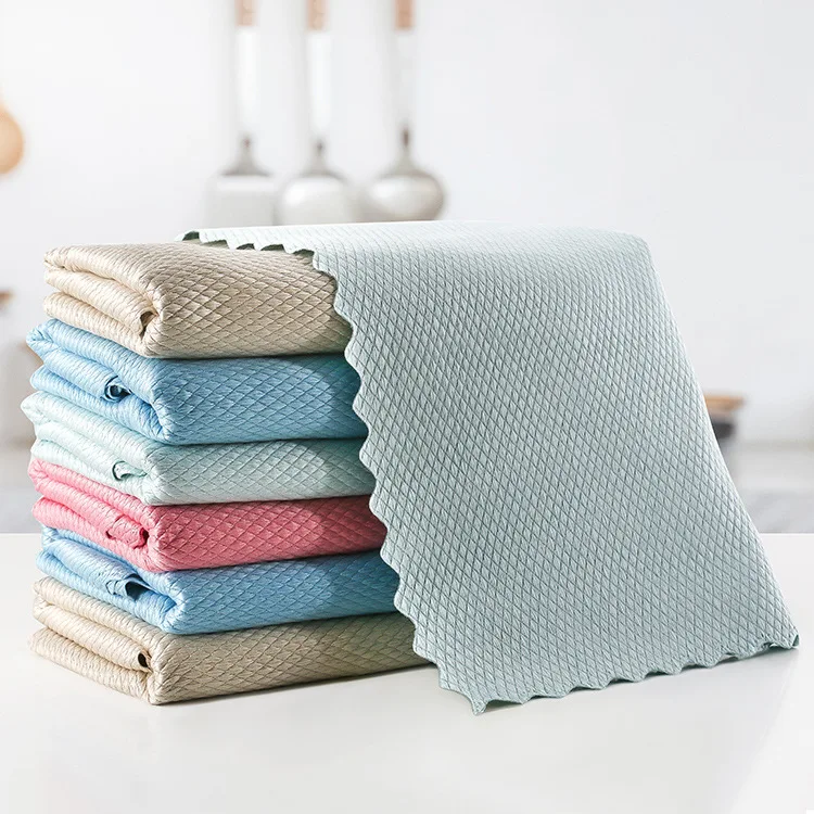 Household kitchen absorbing water is not easy to lose hair glass wiping dishes scouring pads fish scales rags dishwashing cloth, Customized
Household kitchen absorbing water is not easy to lose hair glass wiping dishes scouring pads fish scales rags dishwashing cloth, Customized