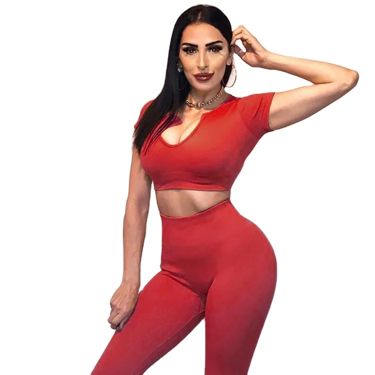 2021 new sexy v collar shirt top leggings summer tight seamless yoga workout two pieces bike set
2021 new sexy v collar shirt top leggings summer tight seamless yoga workout two pieces bike set