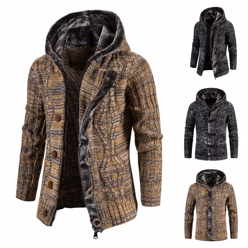 Men's Thick Coat Turtleneck Sweater Cardigan Male Wear cotton knit Sweater, Picture
Men's Thick Coat Turtleneck Sweater Cardigan Male Wear cotton knit Sweater, Picture