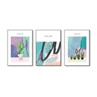 Flower Wall Panel Polyester Painting Canvas for Restaurant Decoration