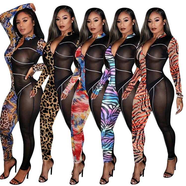 Womens Clothes 2020 Sexy Womens Printed Mesh Fabric Bodycon Long Sleeve One Piece Jumpsuits Women Jumpsuits And Rompers
Womens Clothes 2020 Sexy Womens Printed Mesh Fabric Bodycon Long Sleeve One Piece Jumpsuits Women Jumpsuits And Rompers