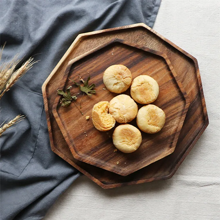 Japanese style walnut wooden saucer tray octagonal wooden bread dessert serving plate
Japanese style walnut wooden saucer tray octagonal wooden bread dessert serving plate